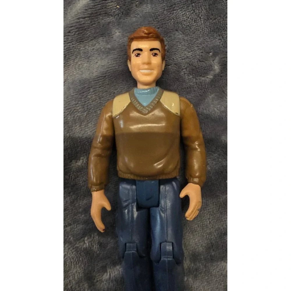 Fisher Price Loving Family Dad Figure Brown Sweater Blue Pants Poseable Doll